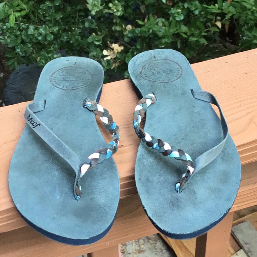 Reef Braided Flip Flops Sz 7
